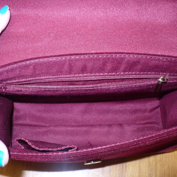 Franco Sarto Womens Deep Red Velvet Shoes & Purse - Picture 7 of 10